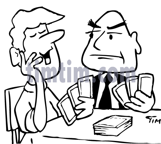 528x470 Free Drawing Of 2 Card Players Bw From The Category Cards Amp Games
