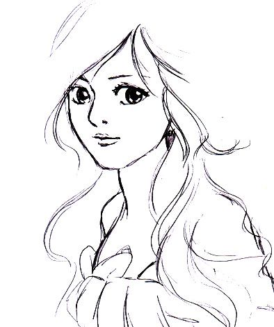 394x470 Best Of Cartoon Drawing Of A Girl Cute Girls With Curly Hair