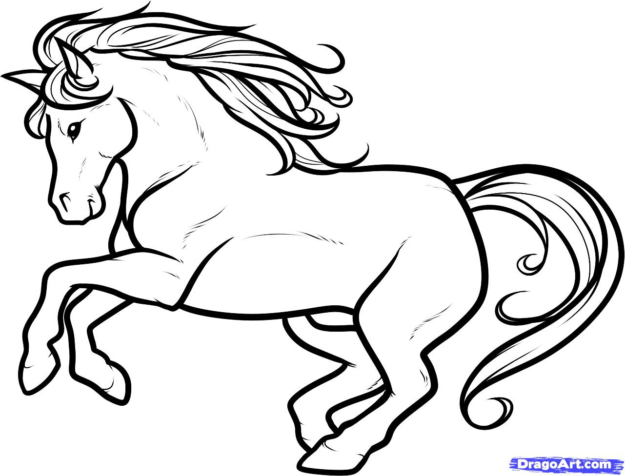 1281x976 Cartoon Horse Drawings Cartoon Black And White Horse Collection