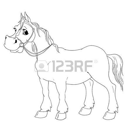 450x450 Horse Cartoon Character. Buckskin Suit. Horse Head Isolated