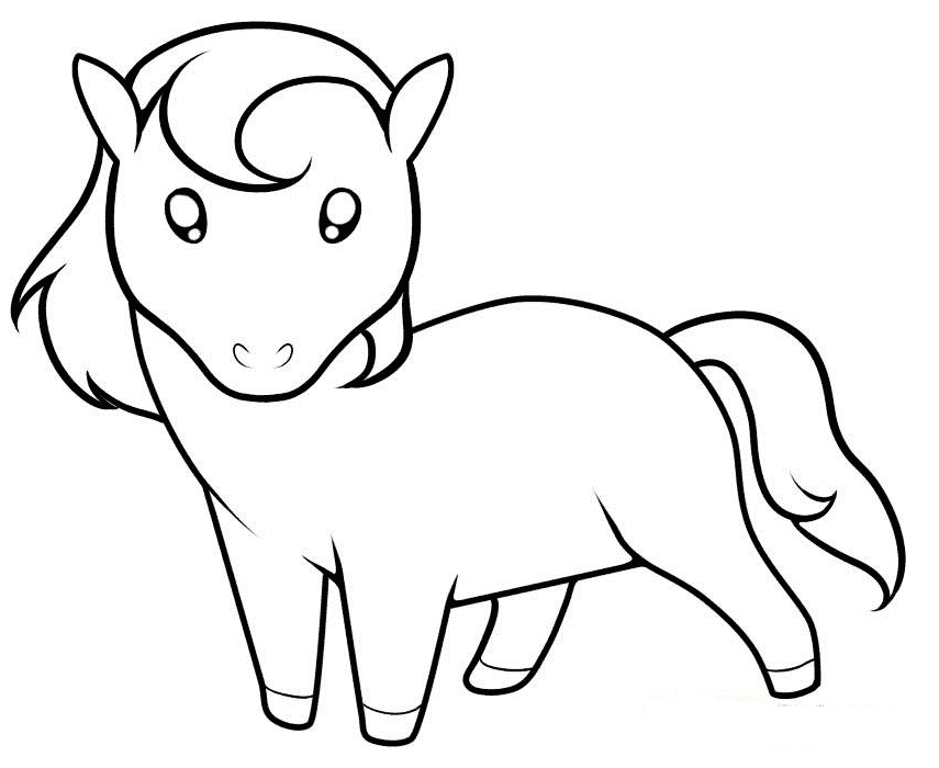 855x700 Horses Coloring Pages