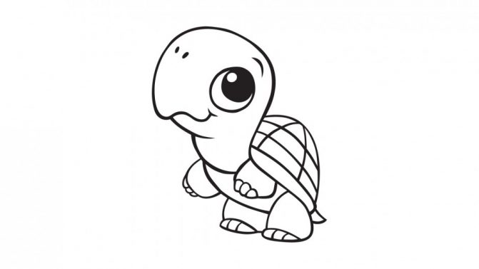 671x377 Coloring Pages Cartoon Turtle Drawing How To Draw Sea 8 Ux2