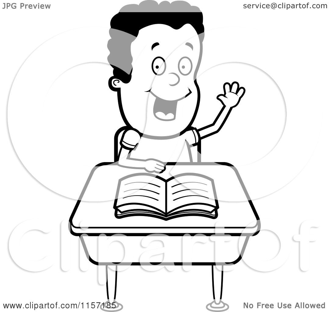 1080x1024 Cartoon Clipart Of A Black And White Smart Boy Sitting