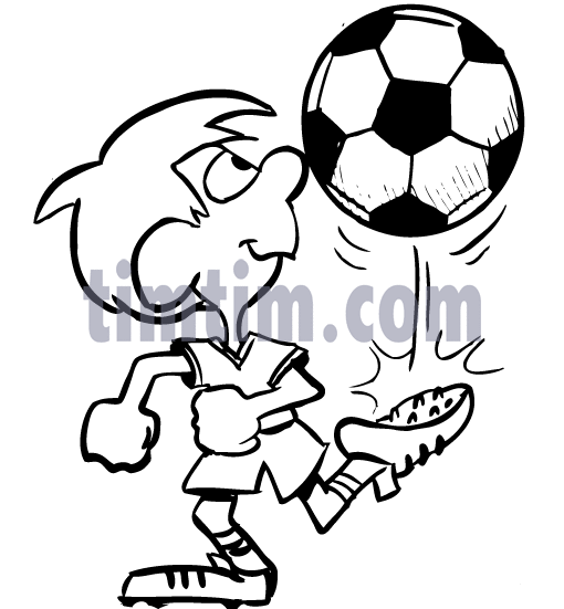 510x551 Free Drawing Of A Soccer Football Boy Bw From The Category Sports