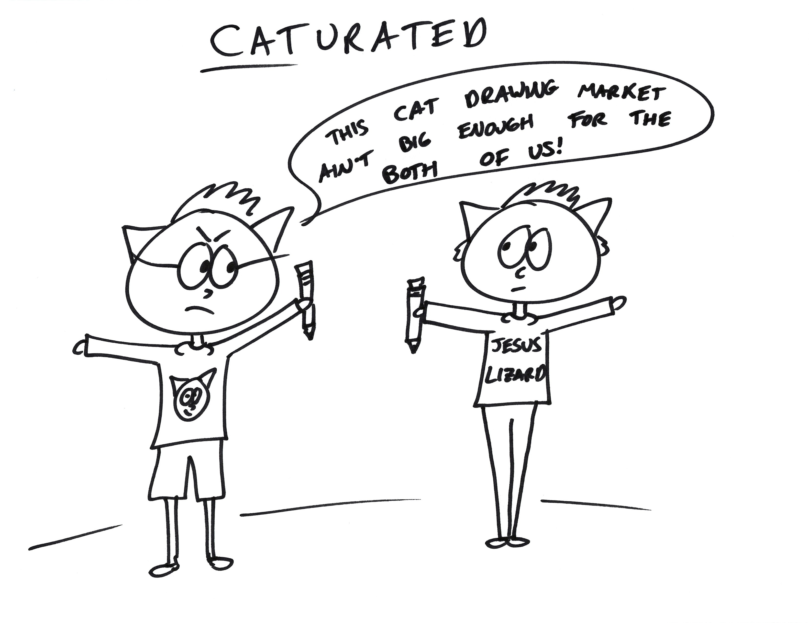 3309x2546 Caturated Jesus Lizard's David Yow's Book Of Cat Drawings