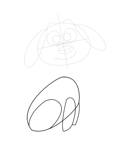 400x514 Drawing A Cartoon Dog Feltmagnet