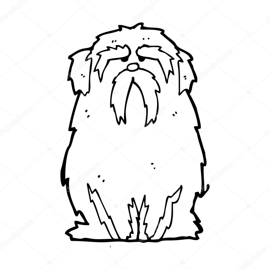 1024x1024 Big Old Dog Cartoon Stock Vector Lineartestpilot