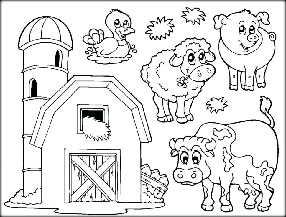 970x736 Free Farm Animal Coloring Pages Farm Animals Pictures To Color