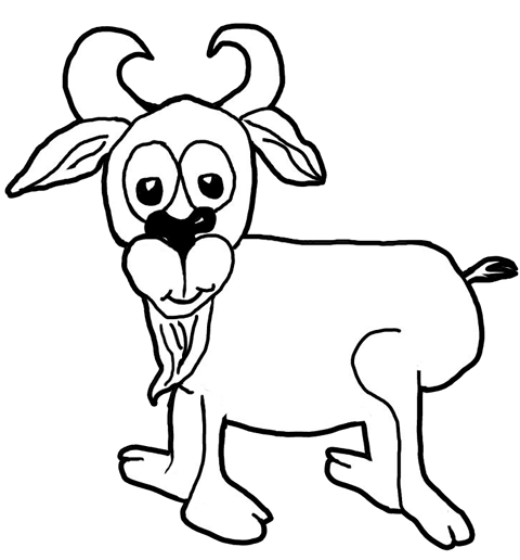 480x516 How To Draw Cartoon Goats Farm Animals Step By Step Drawing