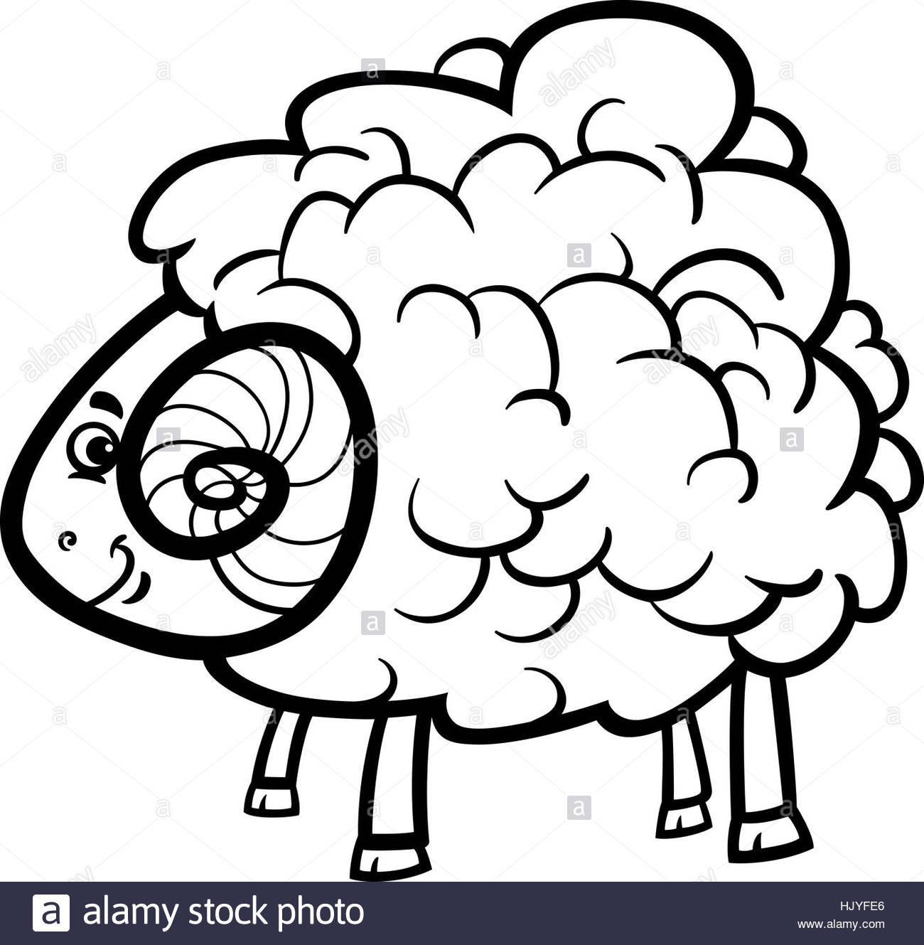 1300x1329 Animal, Sheep, Wool, Illustration, Ram, Livestock, Farm, Cartoon