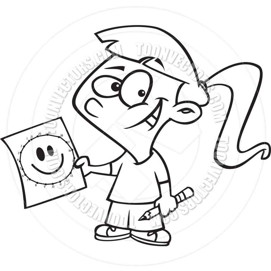 940x940 Cartoon Drawing Of A Girl Cartoon Girl Connect The Dots Drawing
