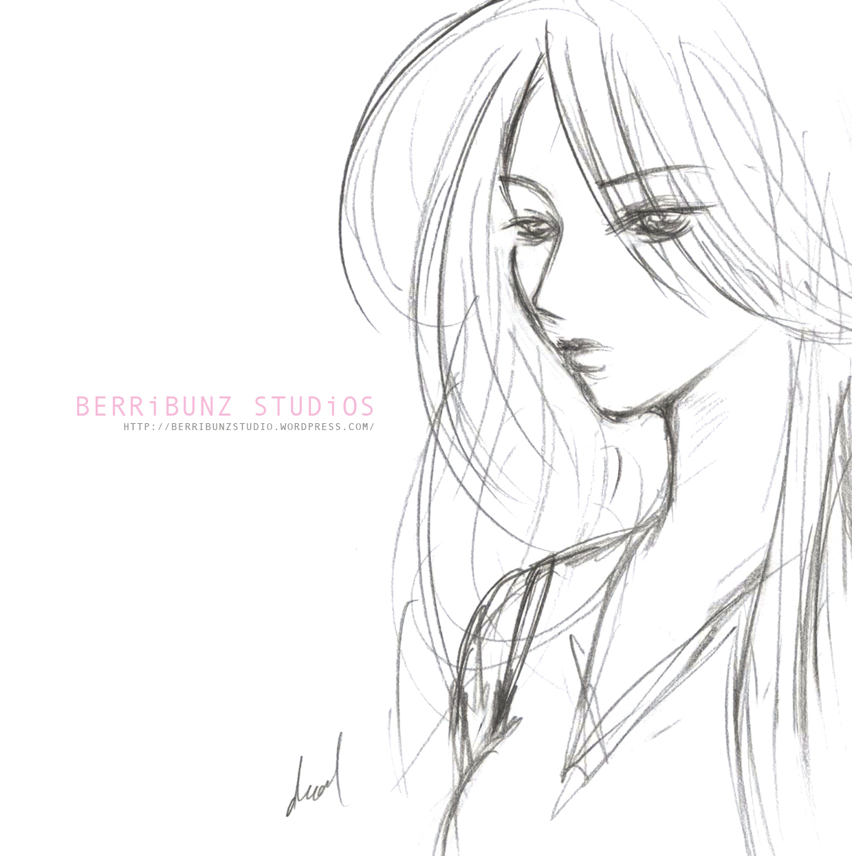 1239x1246 Sad Girl Cartoon Sketch