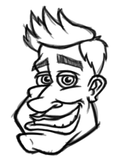 500x671 Cartoon Man Sketch Photo Sharing