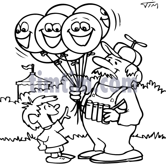 551x549 Free Drawing Of Balloon Man Bw From The Category Occupations +