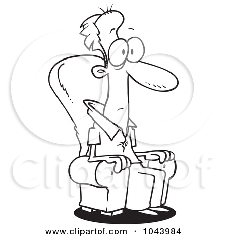 450x470 Cartoon Man Sitting Clipart