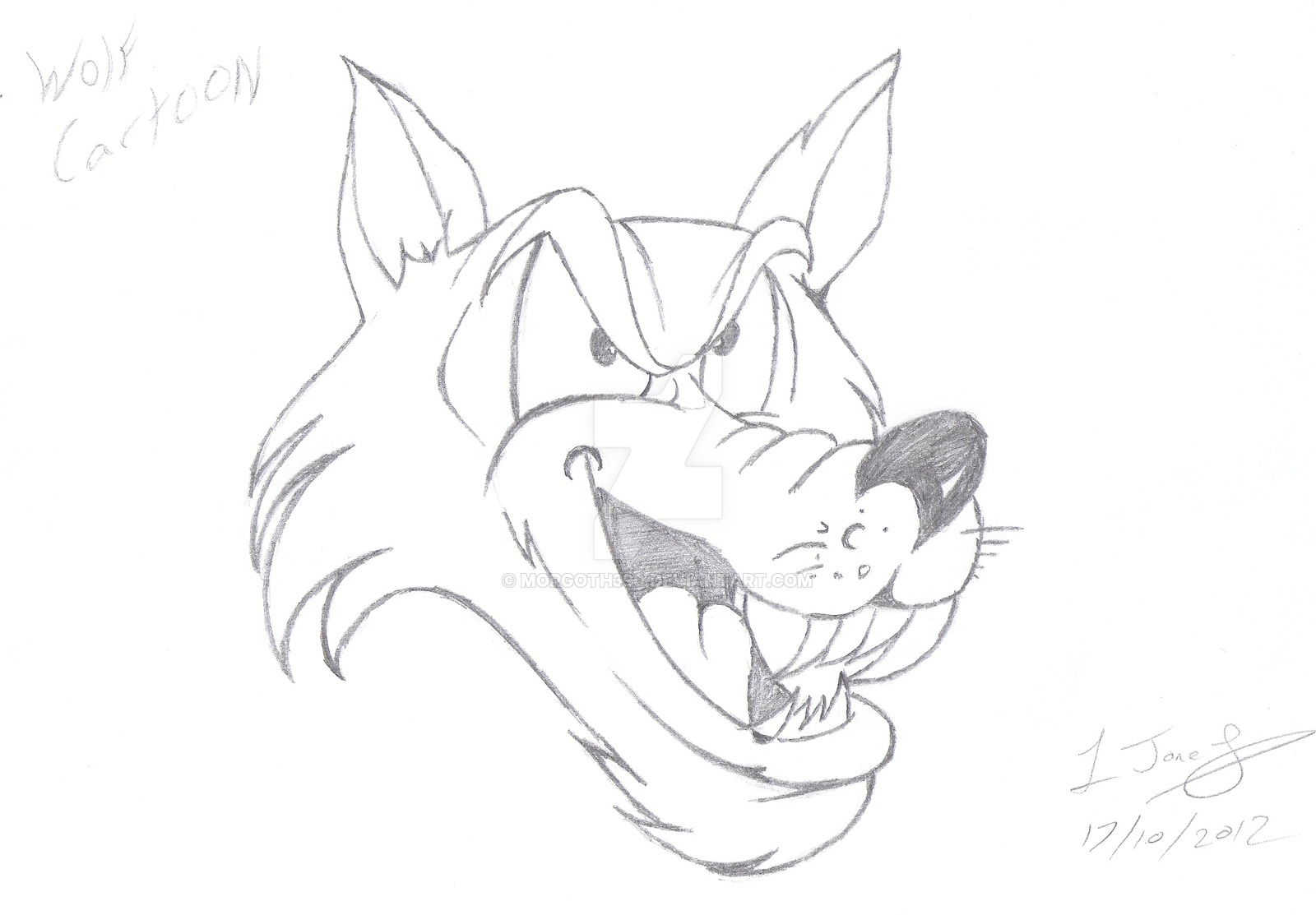 1600x1113 Cartoon Wolf By Morgoth390