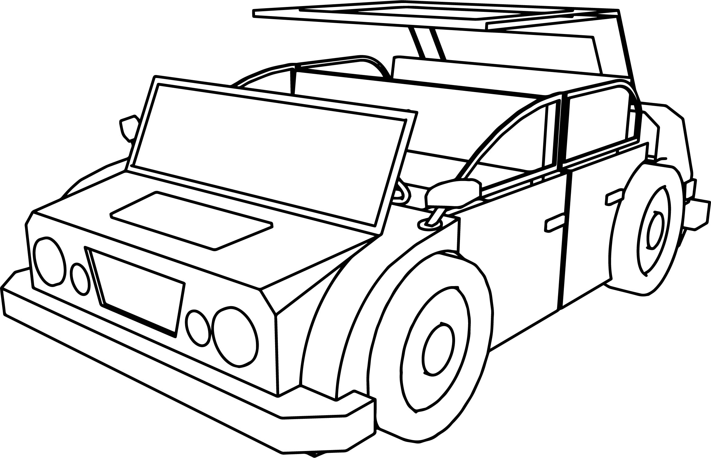 2339x1508 Cartoon Car Jeep Coloring Page Wecoloringpage