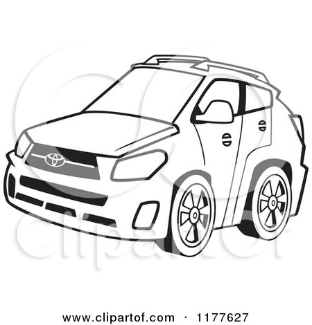 450x470 Cartoon Of An Outlined An Outlined Four Door Car