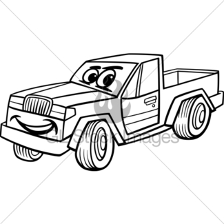 325x325 Suv Car Cartoon Coloring Page Gl Stock Images