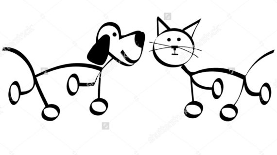 570x320 Drawings Of Dogs And Cats How To Draw Cat And Dog Love Step Step