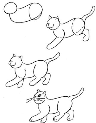 322x410 How To Draw Cats And Kittens.
