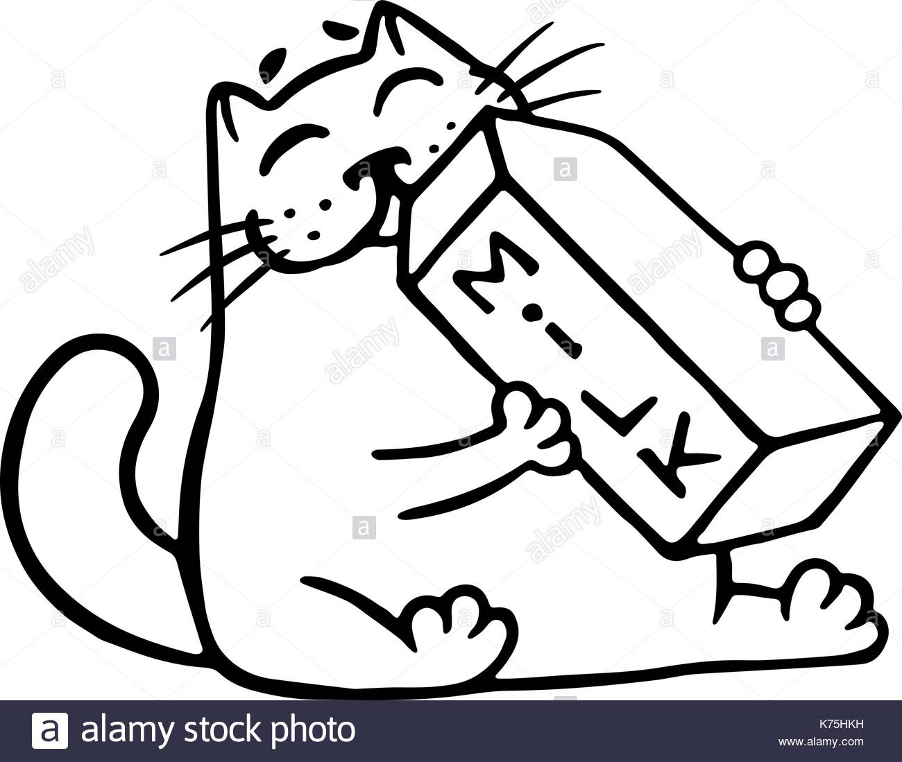 1300x1099 Cartoon Cat Is Drinking Milk. Funny Cartoon Cool Character