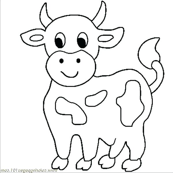 600x600 Cow Coloring Book Pages