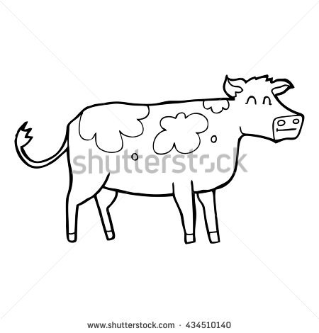 450x470 Drawn Cattle Cartoon