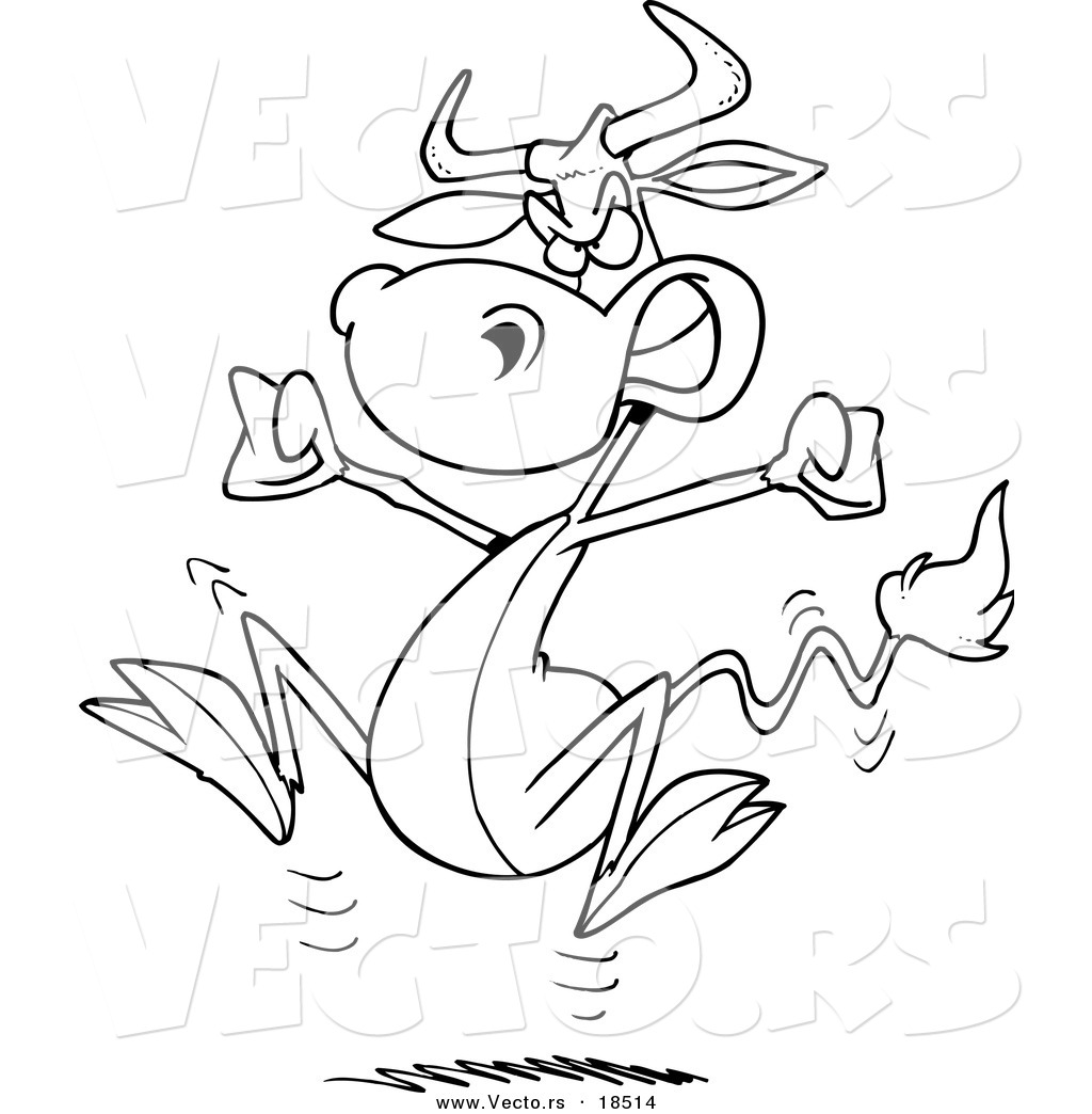 1024x1044 Vector Of A Cartoon Bull Having A Cow