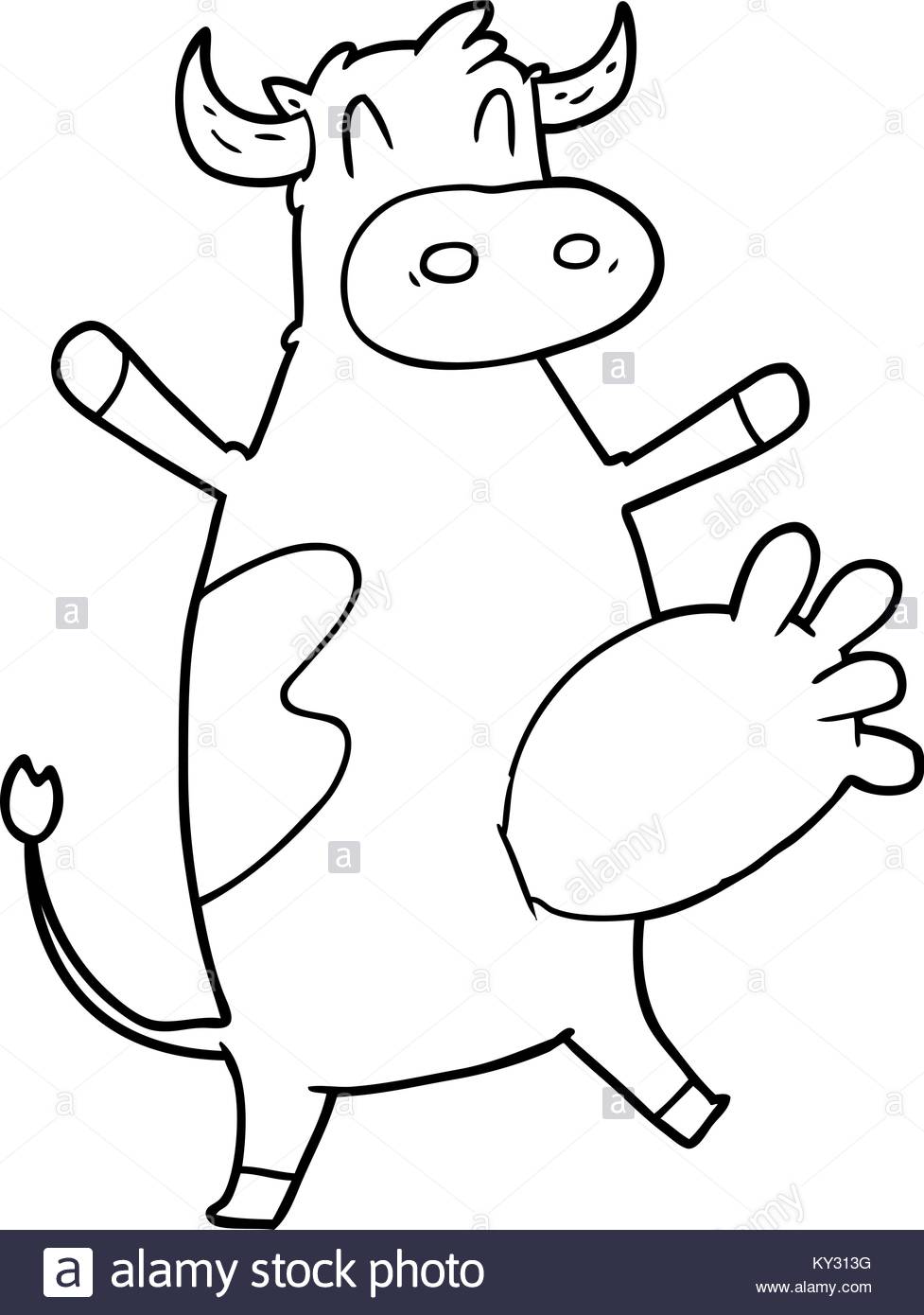 977x1390 Cartoon Cow Swinging Udder Stock Vector Art Amp Illustration, Vector