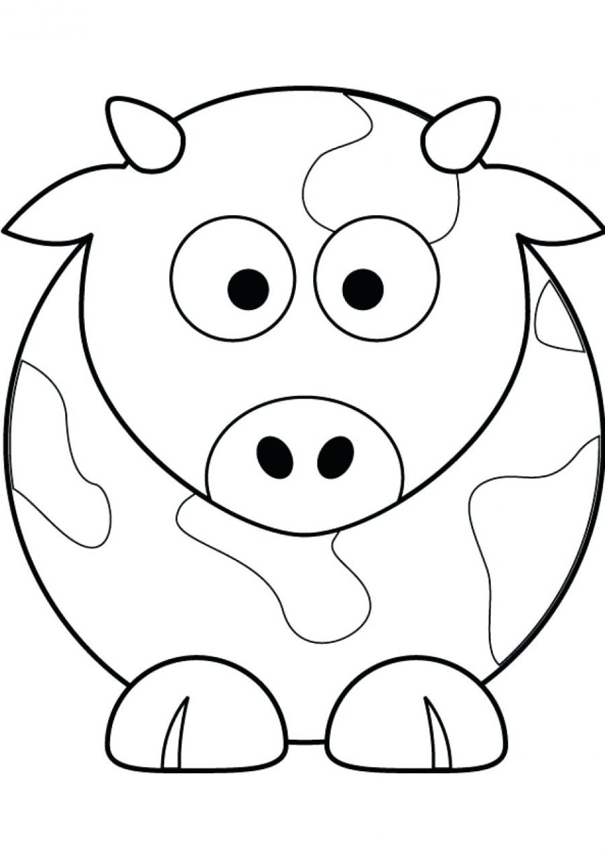 863x1221 How To Draw Cow Coloring Page. Cute Cow And Bumblebee Coloring