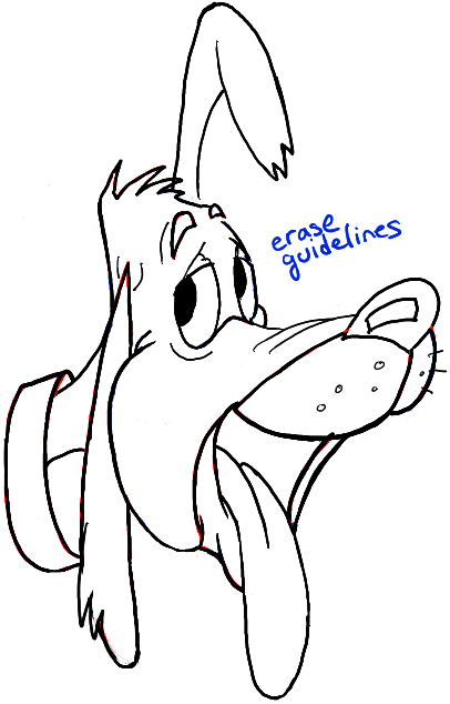 406x634 How Draw A Cartoon Dog's Face Or Head In Easy Steps How