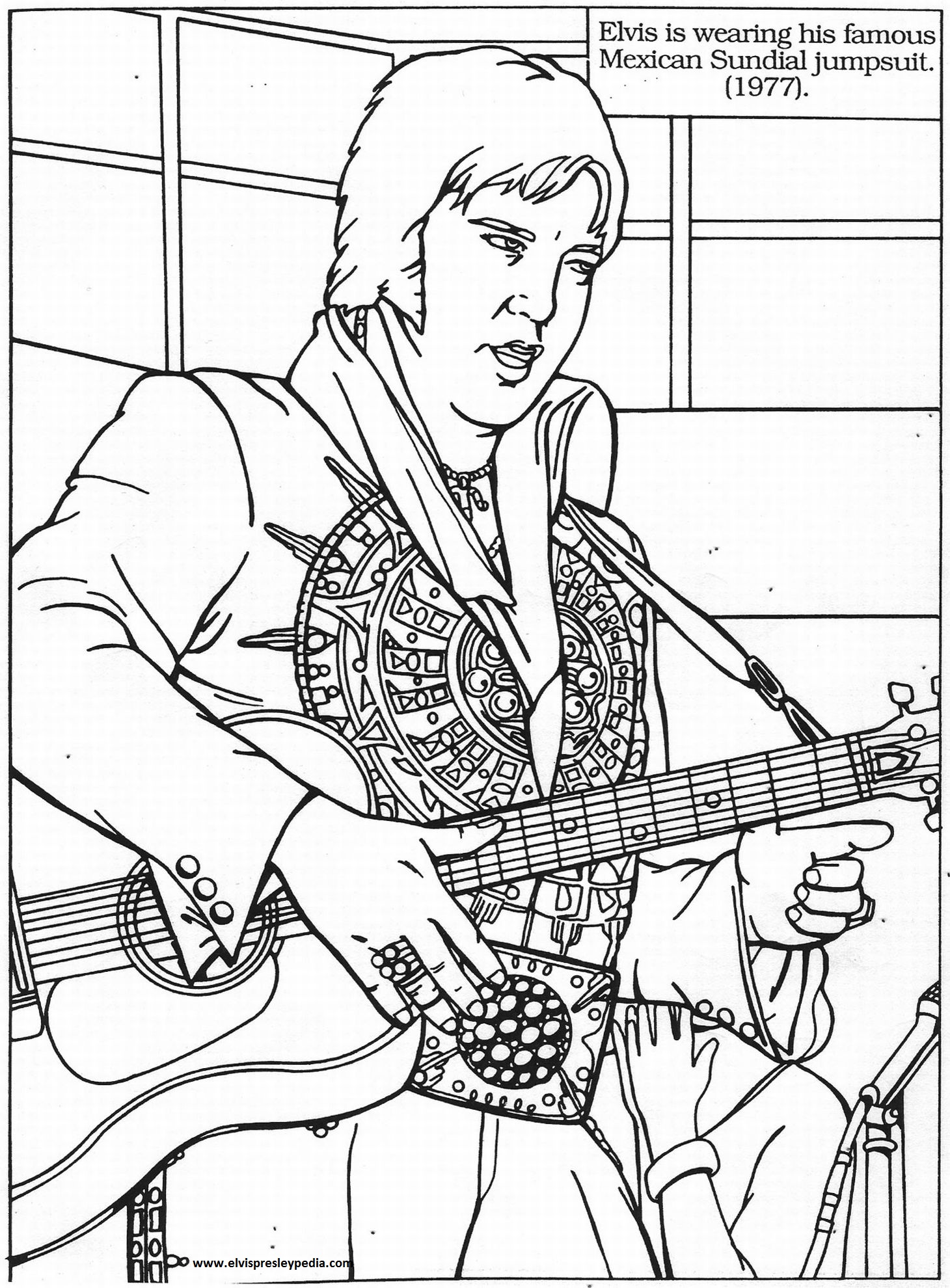 1460x1980 Elvis Coloring Pages