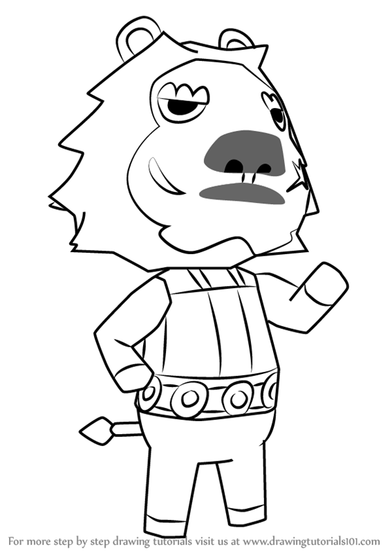 567x800 Learn How To Draw Elvis From Animal Crossing (Animal Crossing