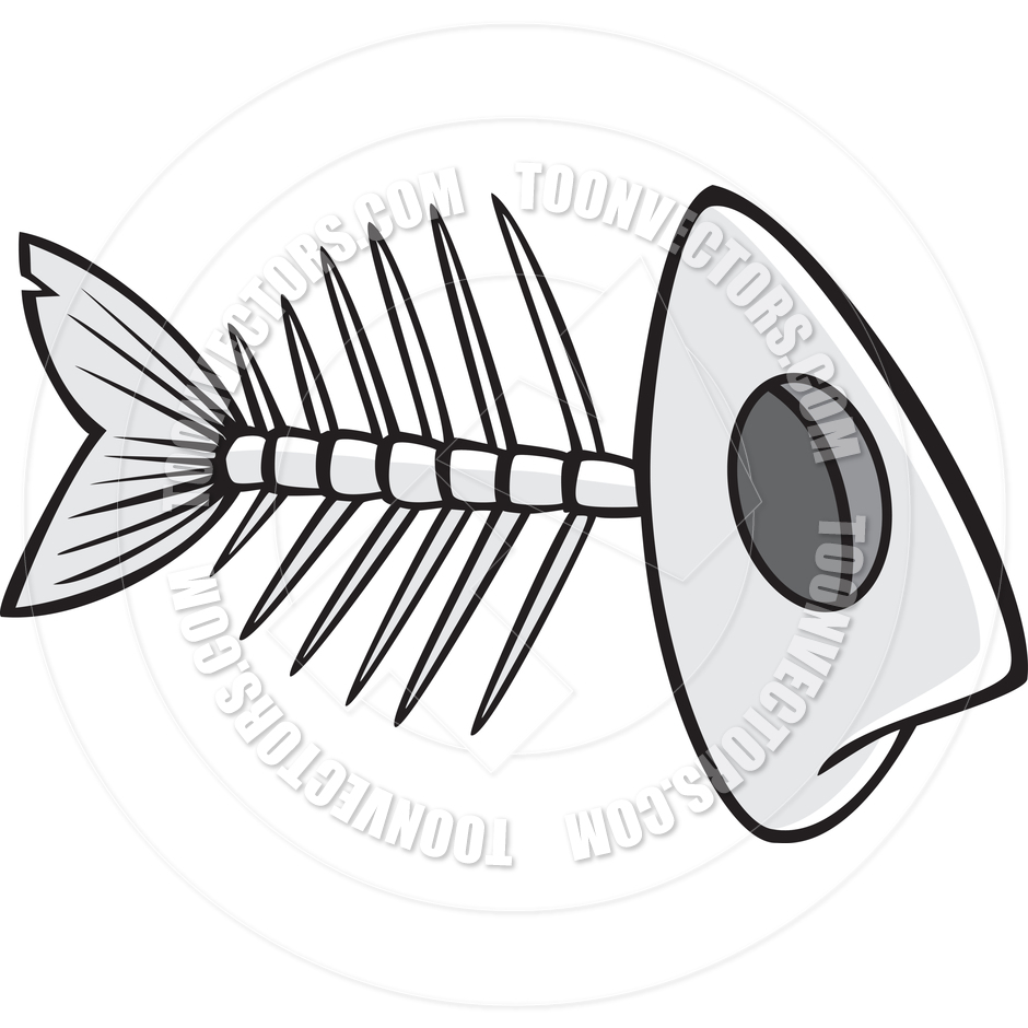 940x940 Fish Skeleton Cartoon Drawings Cartoon Fish Bones By Ron Leishman