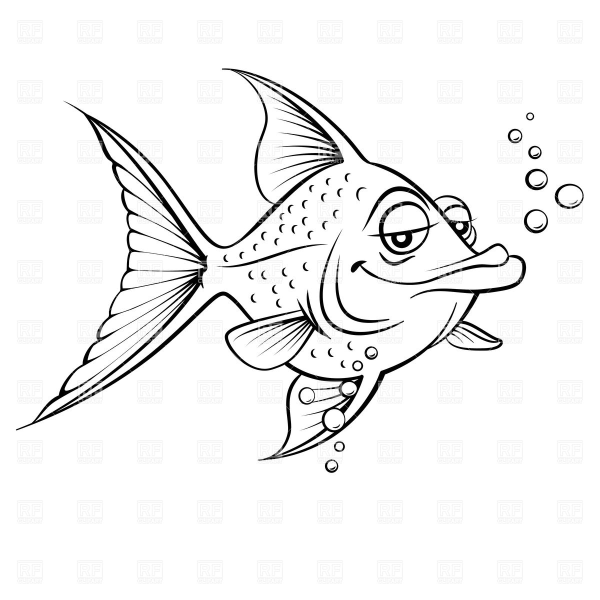 1200x1200 Funny Cartoon Fish