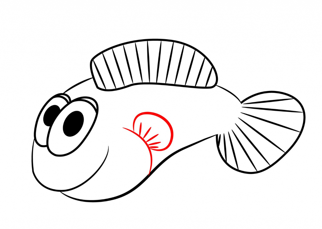 1024x730 Cartoon Drawings Of Fish Cartoon Fish Drawings