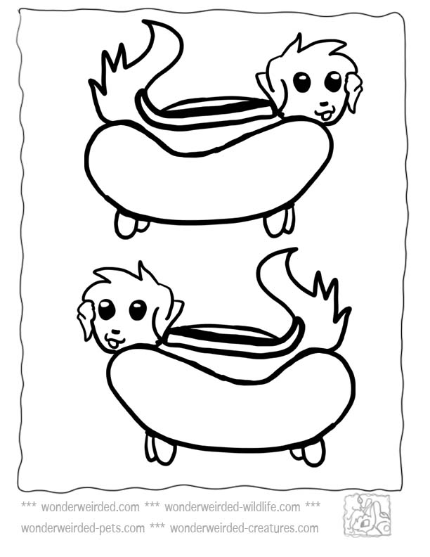 612x792 Food Coloring Pages Cartoon Hot Dog