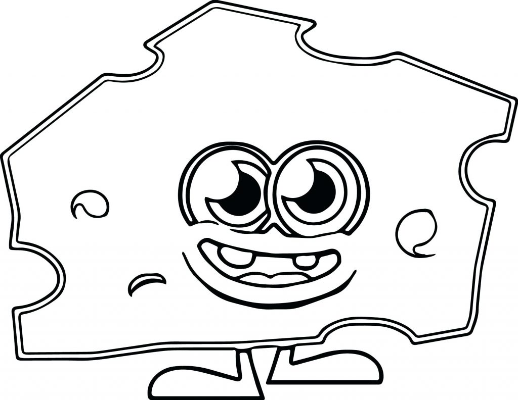 1024x792 Swiss Cheese Coloring Page Free Printable Pages Kids Food Sandwich