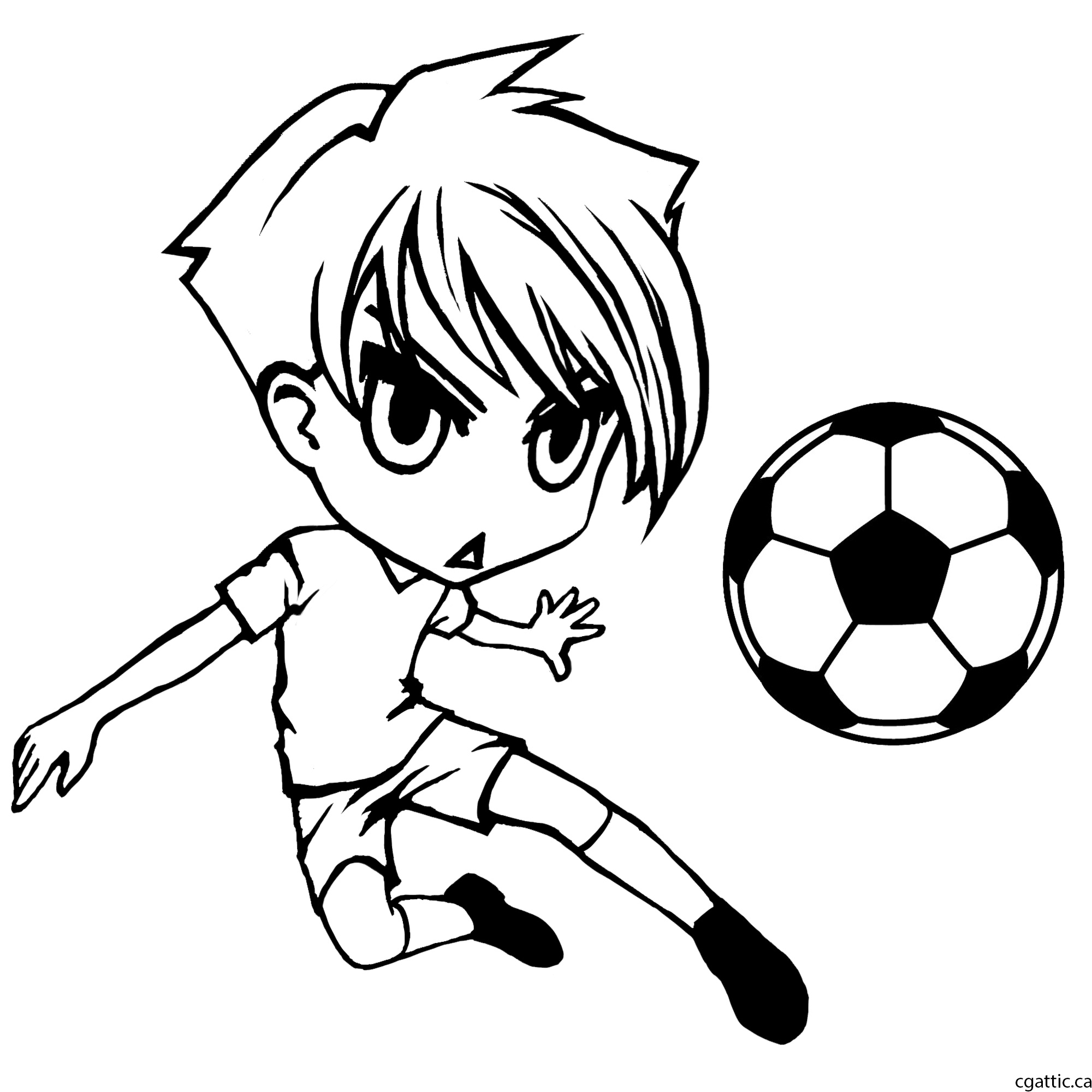 2000x2000 Cartoon Soccer Player Drawing In 4 Steps With Photoshop Soccer