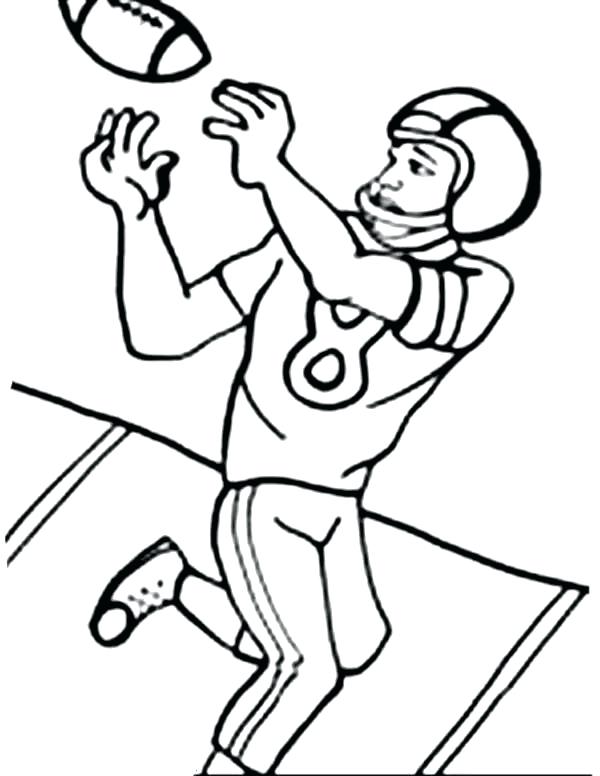 600x776 Football Players Coloring Pages Player To Print Online Cartoon Car