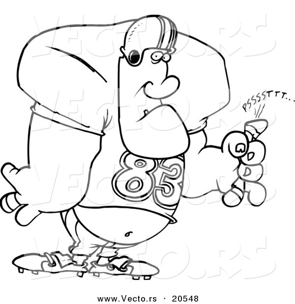 600x620 Vector Of A Cartoon Football Player Popping A Ball