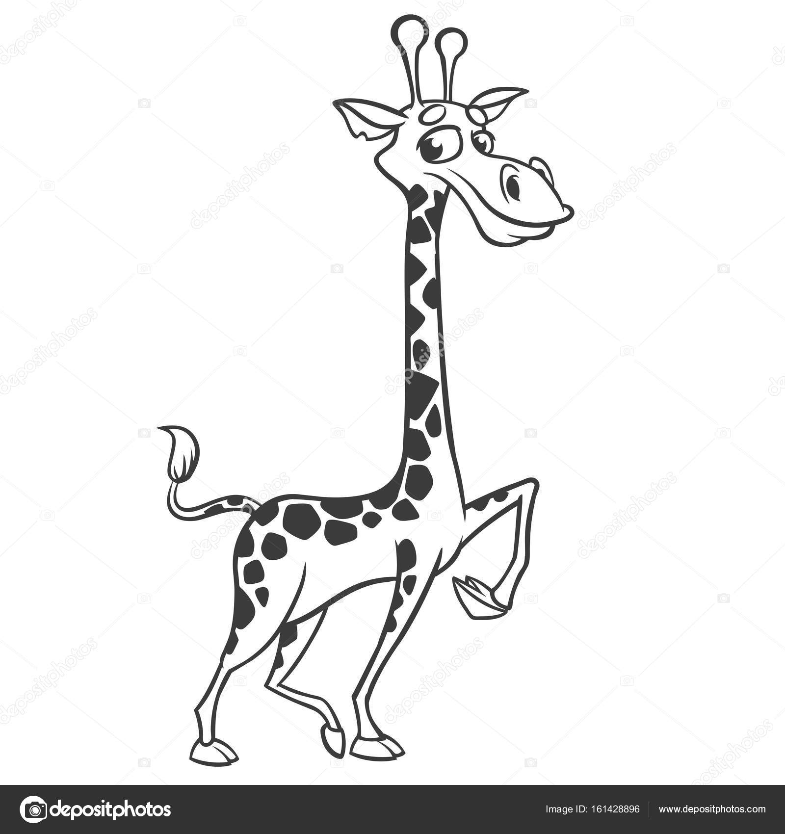 1600x1700 Coloring Pages. Animals. Cartoon Of A Little Cute Giraffe Stands