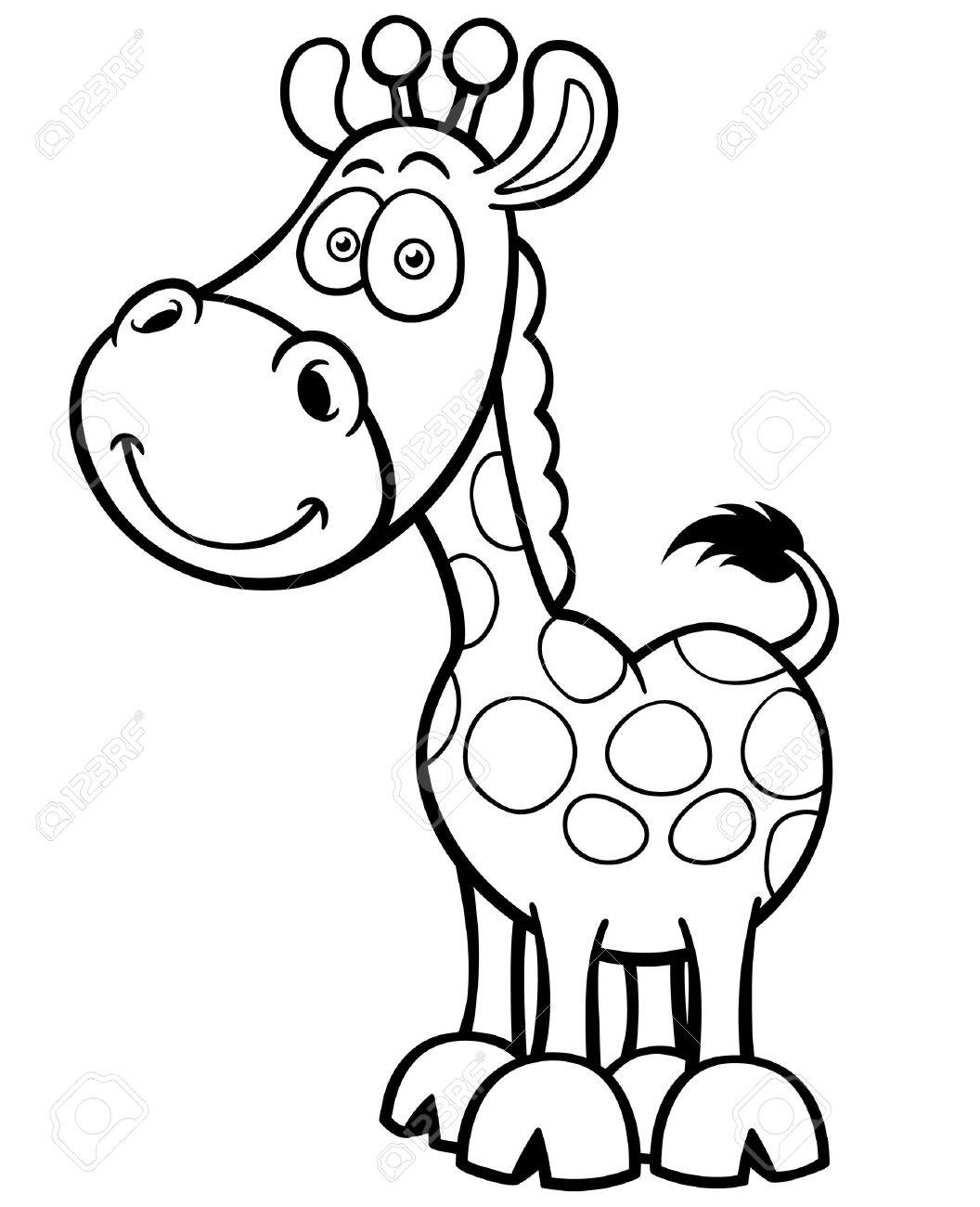 1056x1300 Illustration Of Giraffe Cartoon