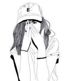 236x274 Outline Tumblr Girls Black And White