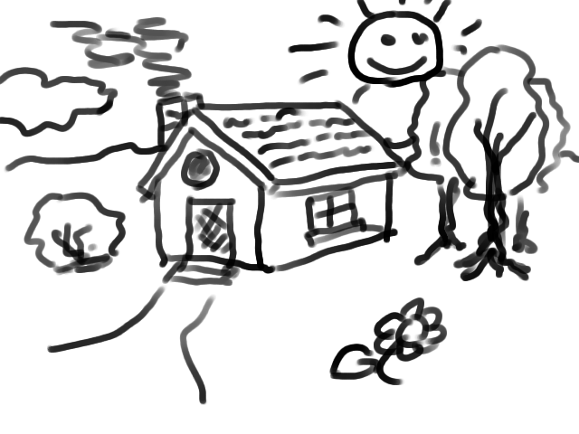 640x480 Drawn House Simple