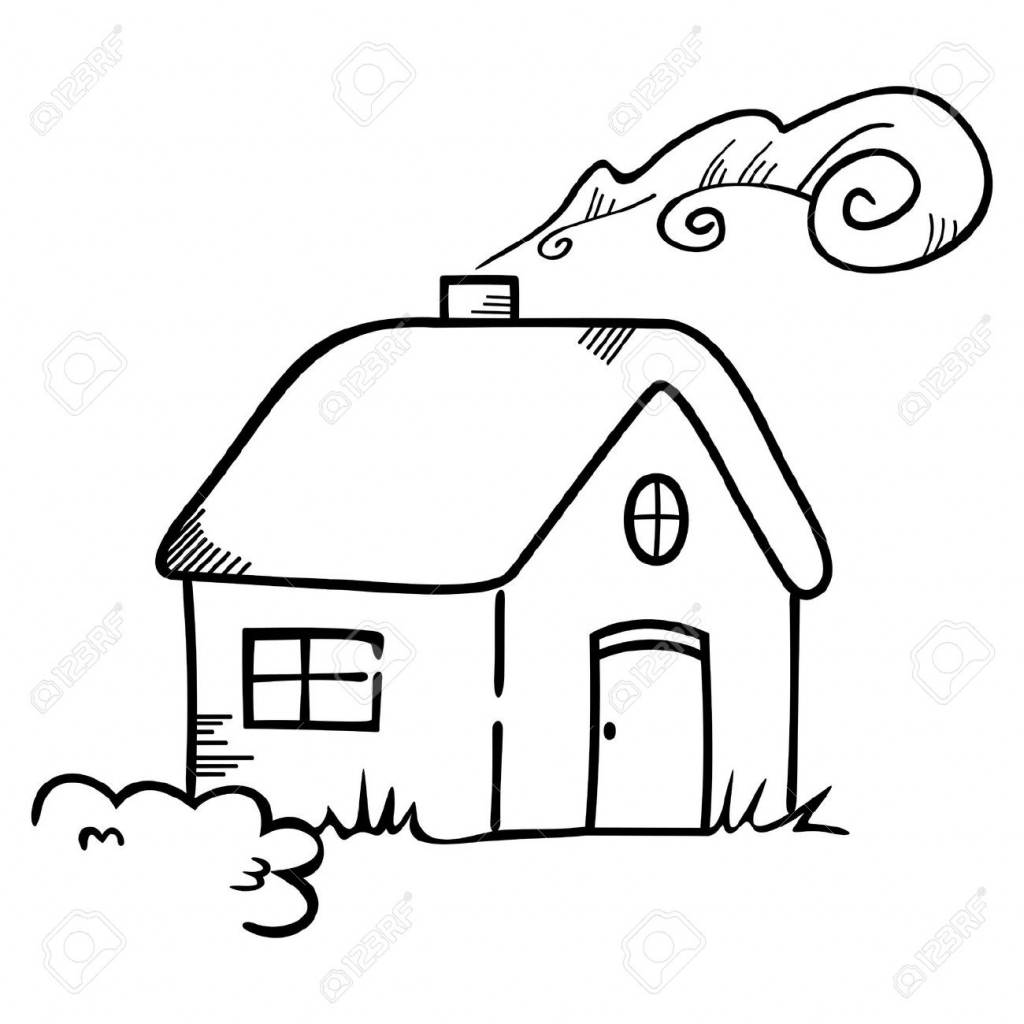1024x1024 House Drawing Cartoon