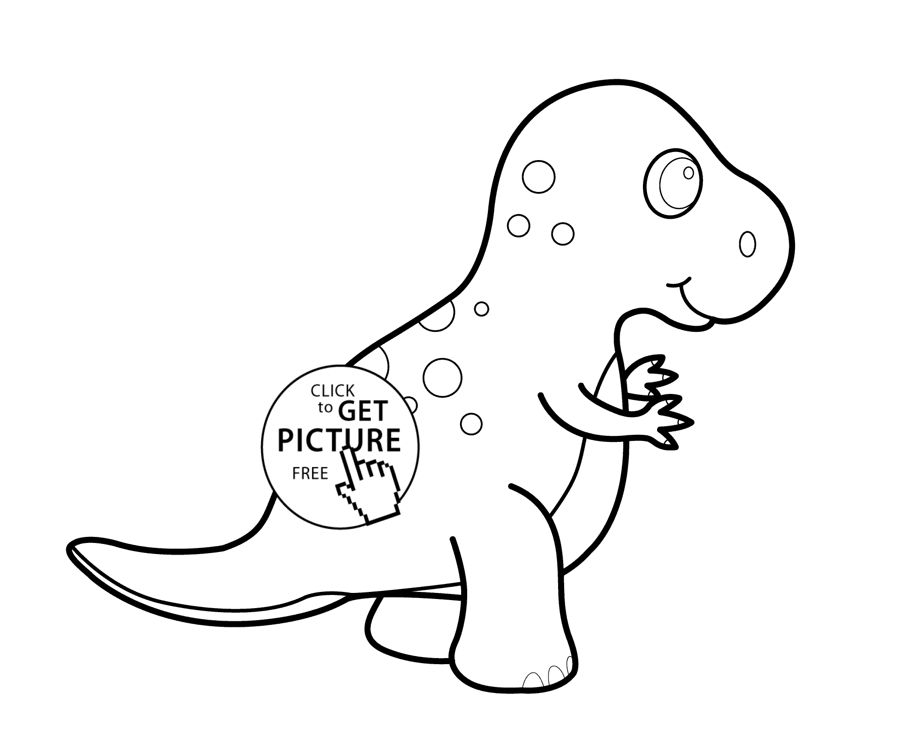 1780x1483 Dinosaur T Rex Cartoon Coloring Pages For Kids, Printable Free