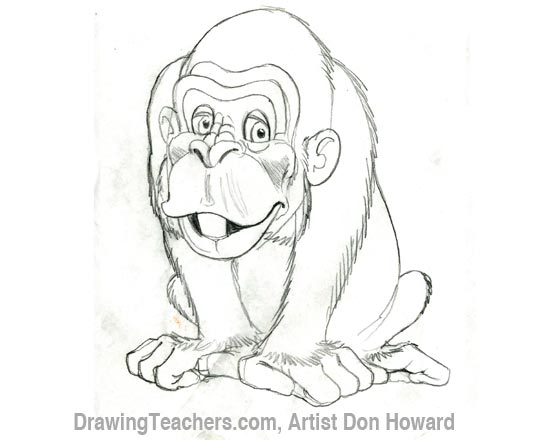 550x440 Cartoon Monkey