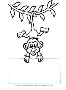 222x300 Hanging Monkey Cartoon Group